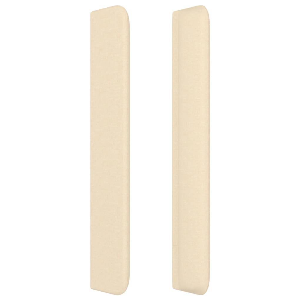 vidaXL Kopfteil mit Ohren Creme 203x16x118/128 cm Stoff