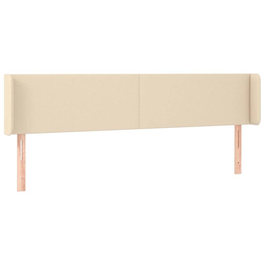 vidaXL LED Kopfteil Creme 183x16x78/88 cm Stoff