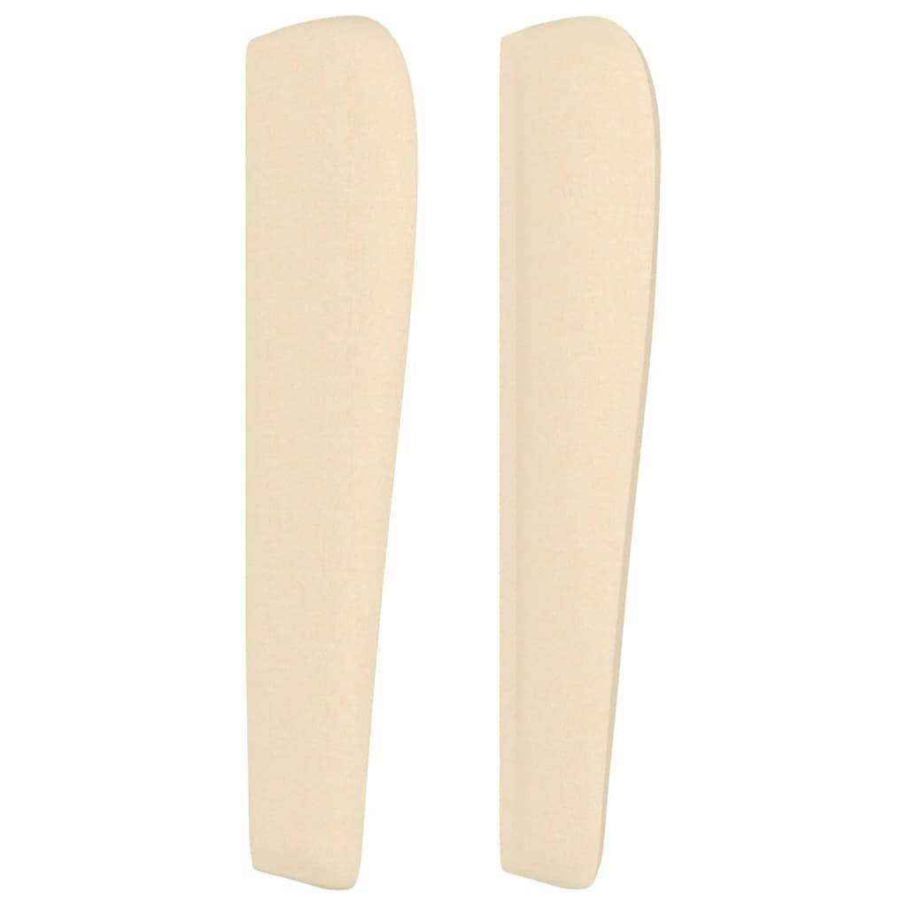 vidaXL Kopfteil mit Ohren Creme 183x23x118/128 cm Stoff