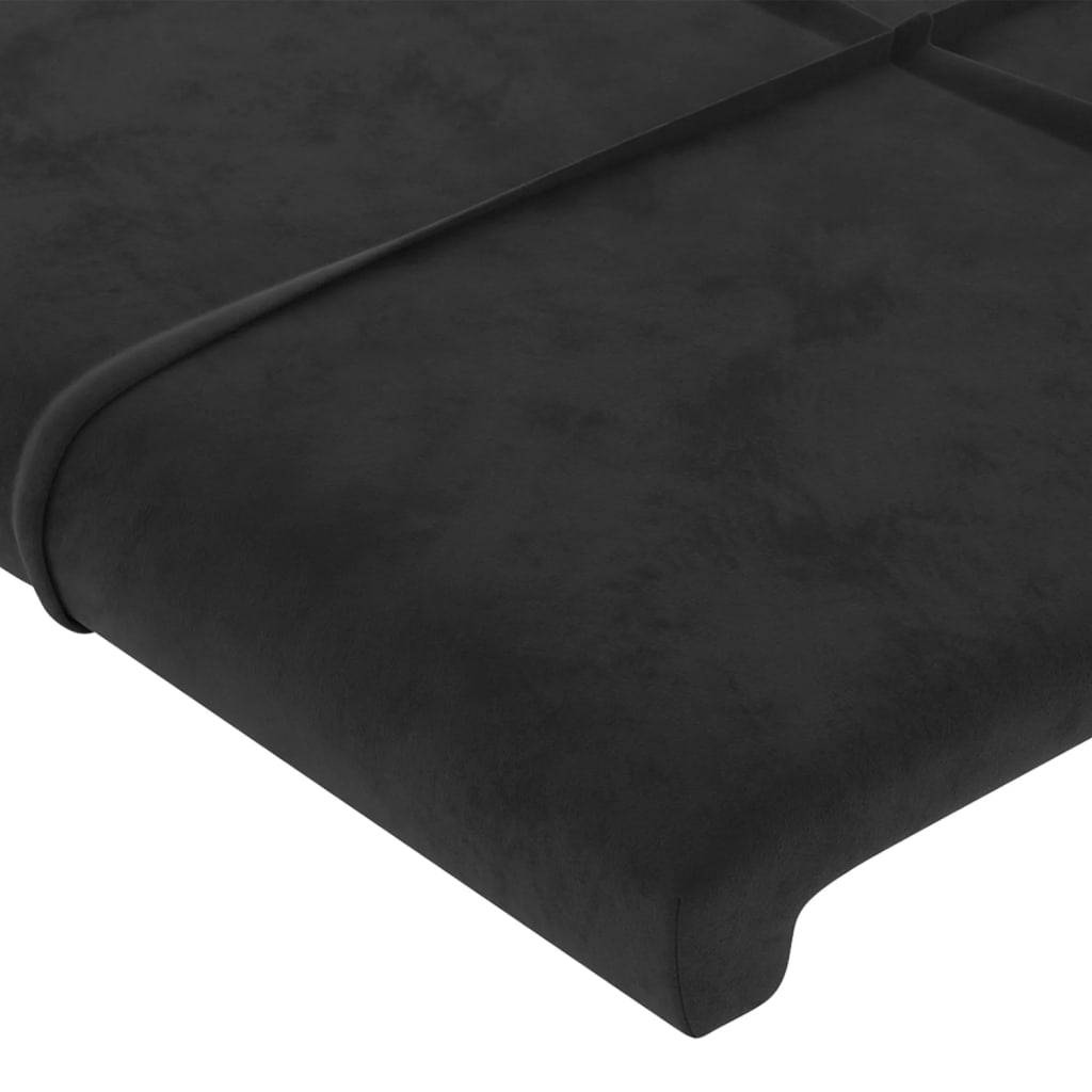 vidaXL Kopfteile 2 Stk. Schwarz 90x5x78/88 cm Samt