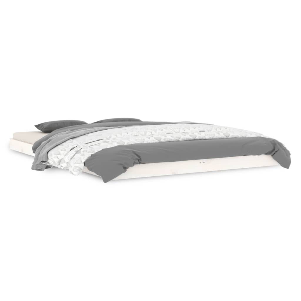 vidaXL Massivholzbett Weiß 140x200 cm Kiefer