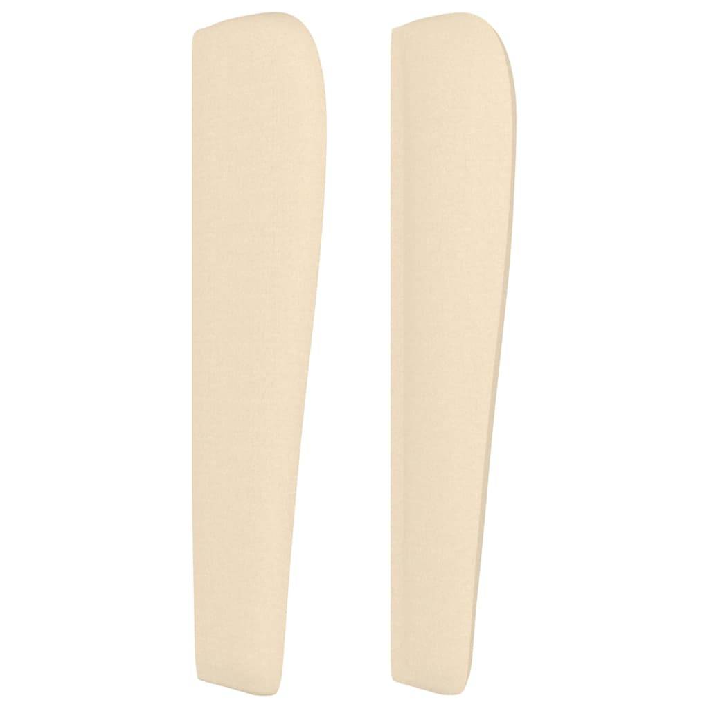 vidaXL Kopfteil mit Ohren Creme 203x23x118/128 cm Stoff