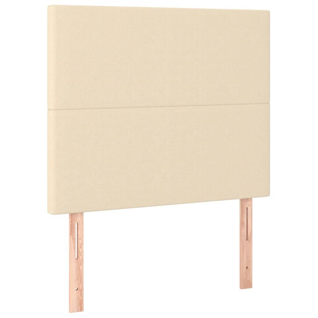 vidaXL LED Kopfteil Creme 90x5x118/128 cm Stoff