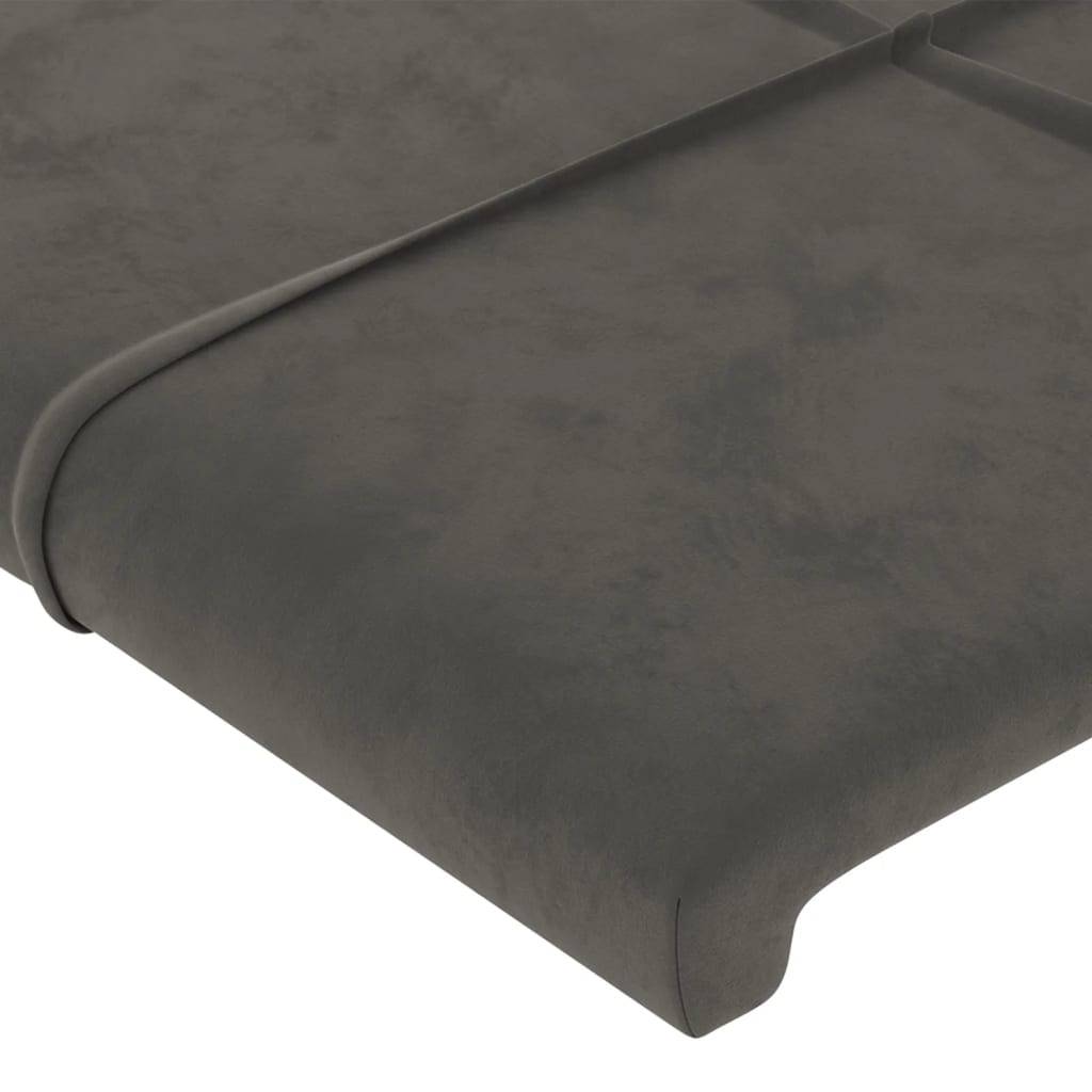 vidaXL Kopfteile 4 Stk. Dunkelgrau 90x5x78/88 cm Samt