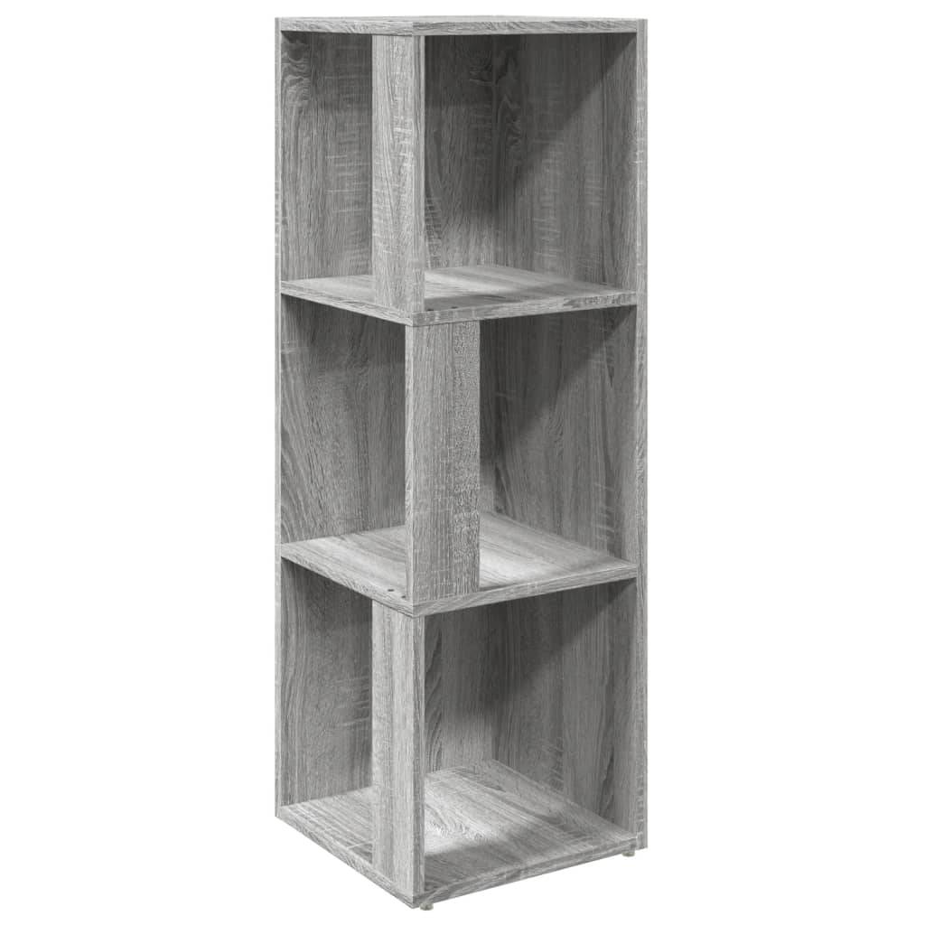 vidaXL Eckregal Grau Sonoma 33x33x100 cm Holzwerkstoff