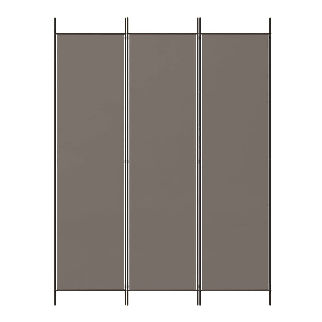 vidaXL 3-tlg. Paravent Anthrazit 150x220 cm Stoff