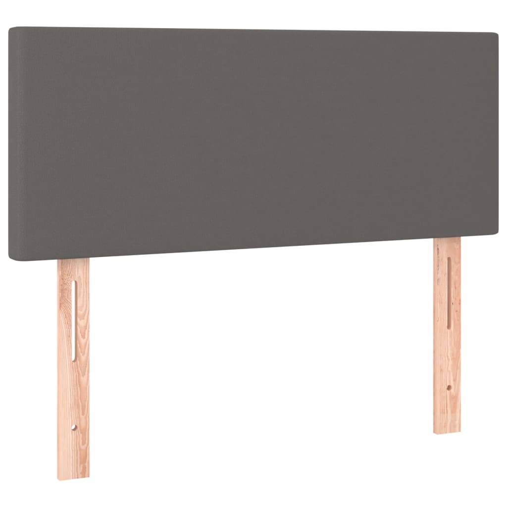 vidaXL LED Kopfteil Grau 80x5x78/88 cm Kunstleder
