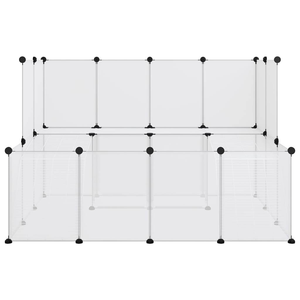 vidaXL Kleintierkäfig Transparent 143x107x93 cm PP und Stahl