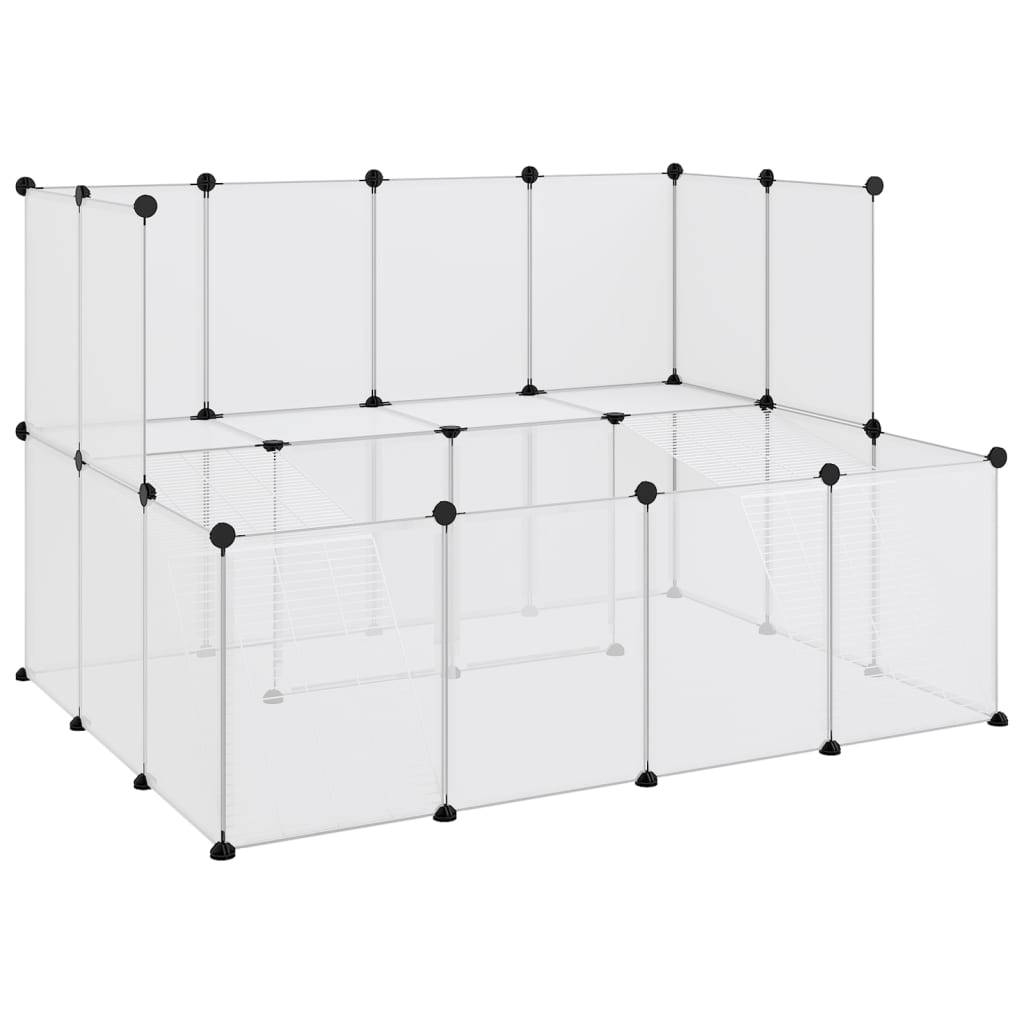 vidaXL Kleintierkäfig Transparent 143x107x93 cm PP und Stahl