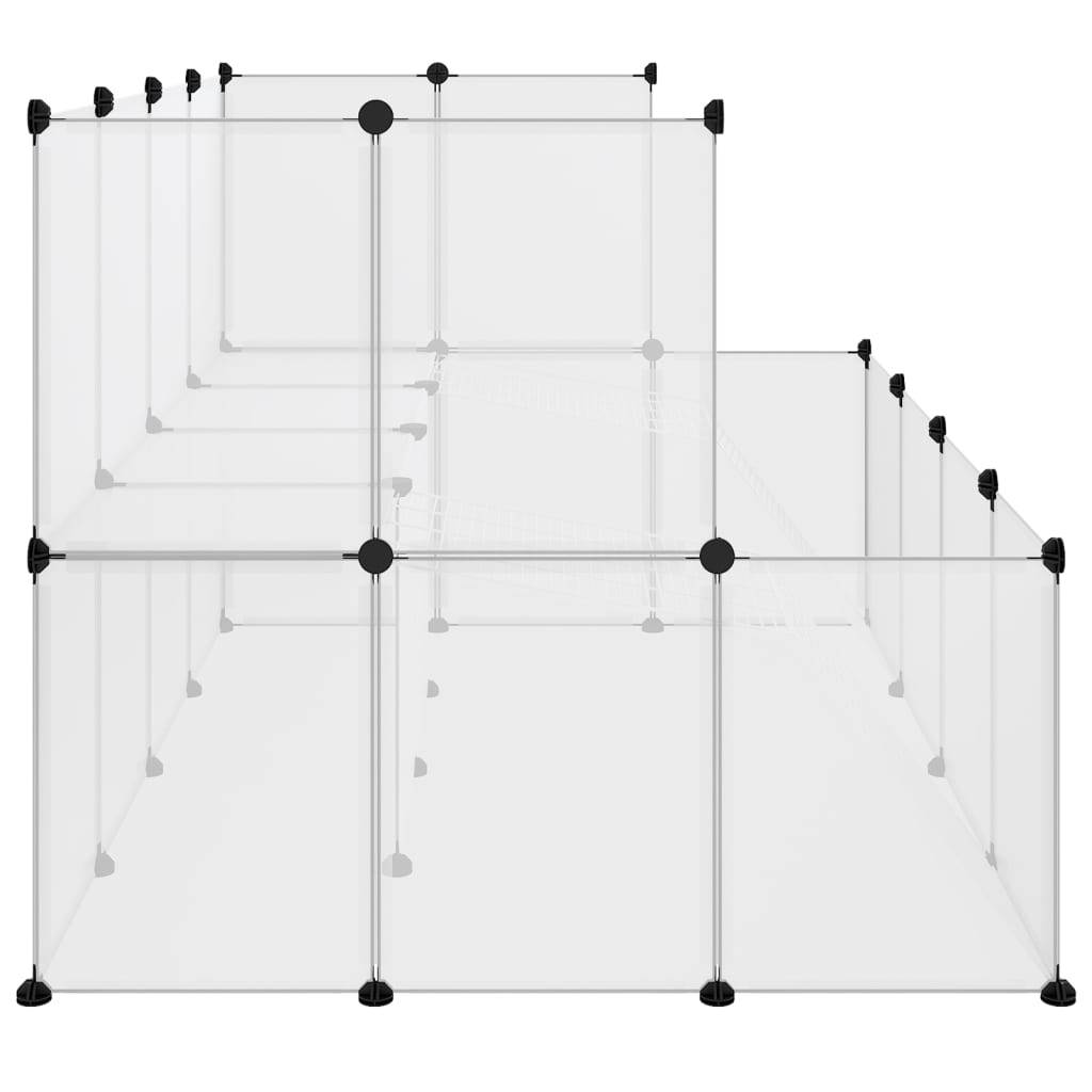 vidaXL Kleintierkäfig Transparent 143x107x93 cm PP und Stahl