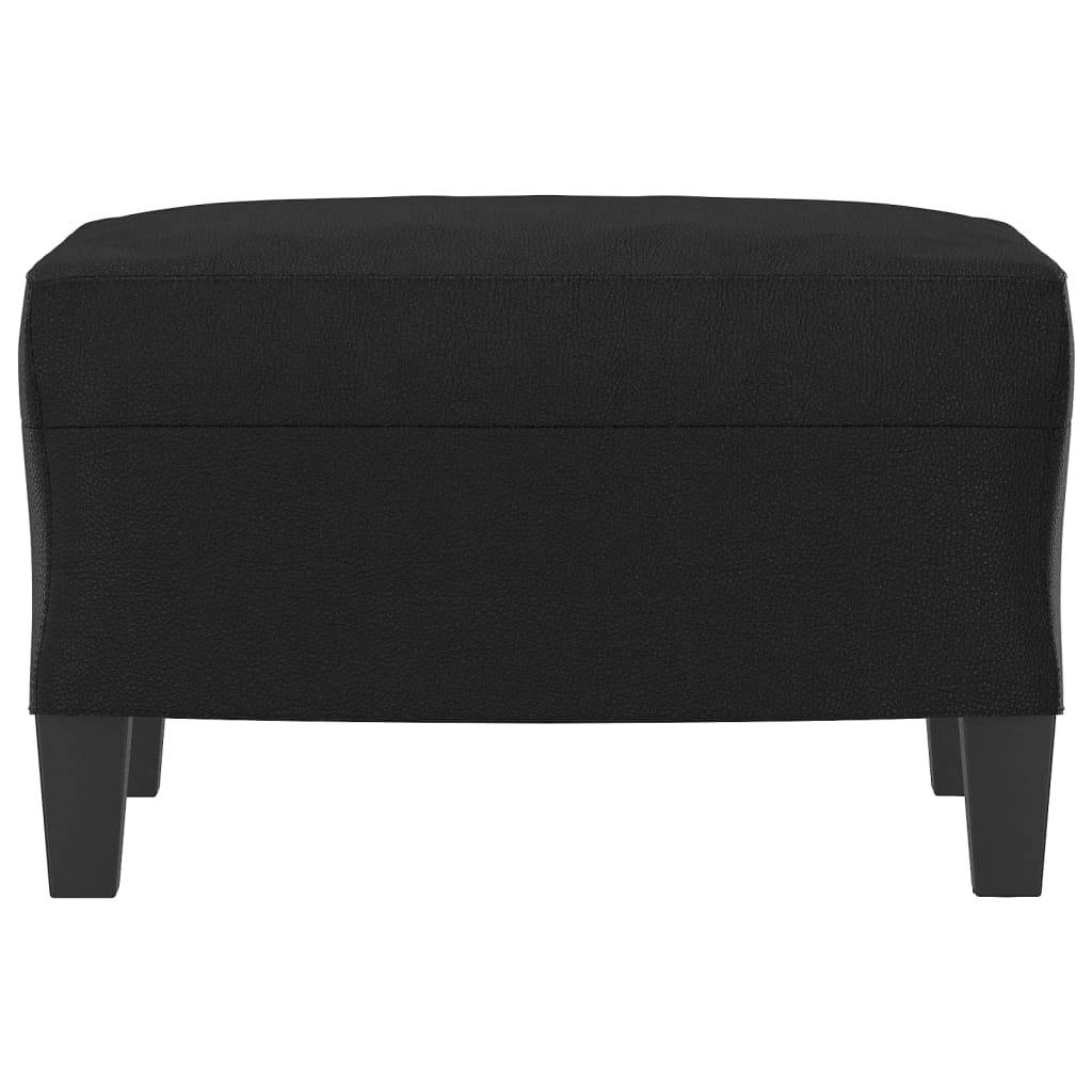 vidaXL Fußhocker Schwarz 60x50x41 cm Kunstleder