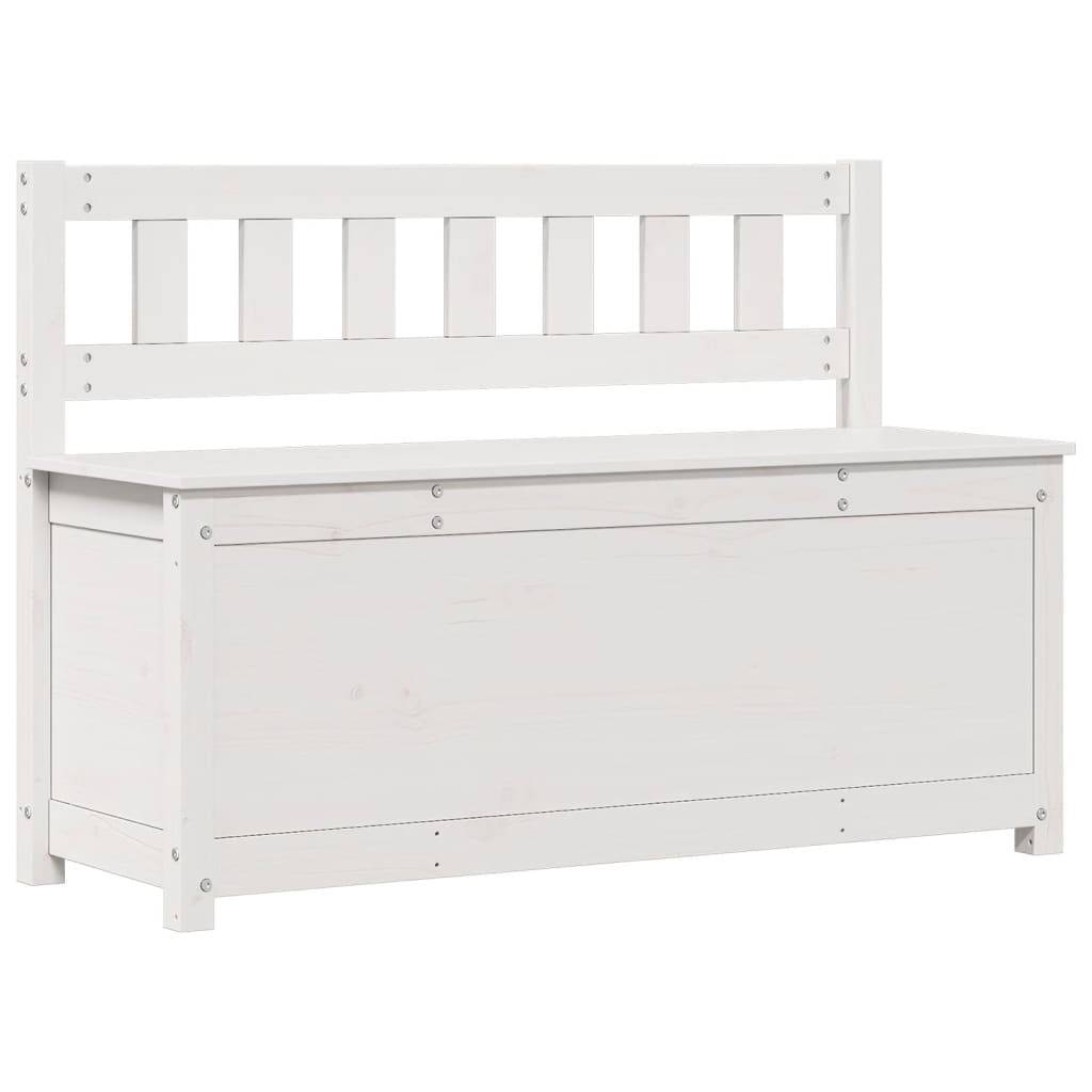 vidaXL Sitzbank Weiß 110x41x76,5 cm Massivholz Kiefer