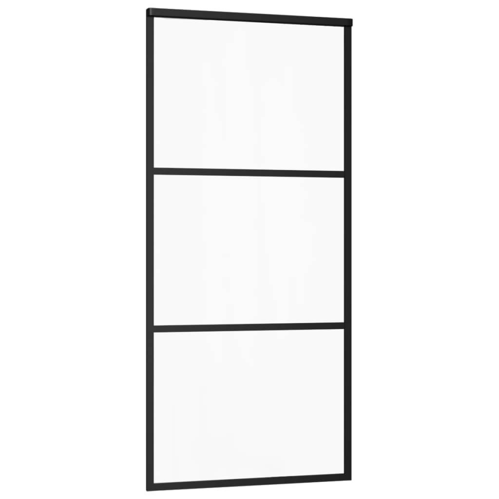 vidaXL Schiebetür mit Beschlag ESG-Glas & Aluminium 90x205 cm