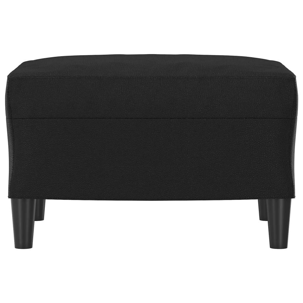 vidaXL Fußhocker Schwarz 60x50x41 cm Kunstleder