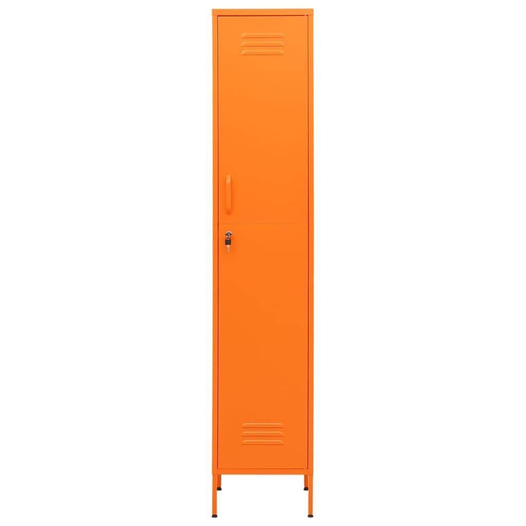 vidaXL Schließfachschrank Orange 35x46x180 cm Stahl