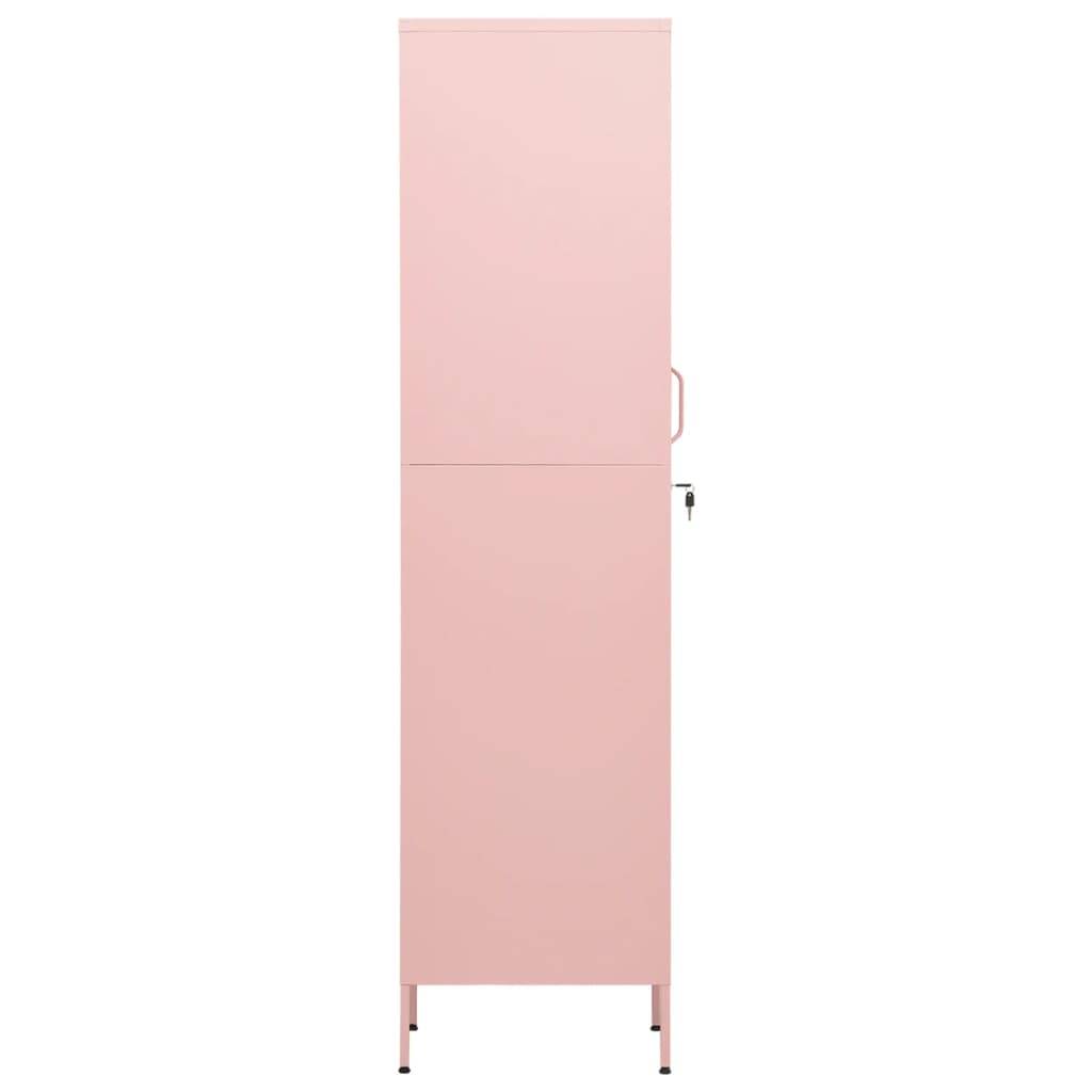 vidaXL Schließfachschrank Rosa 35x46x180 cm Stahl