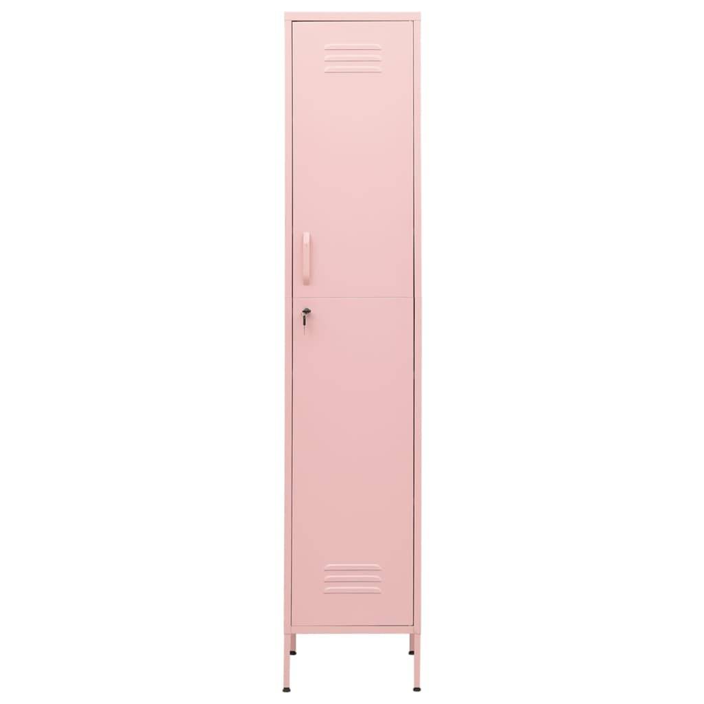 vidaXL Schließfachschrank Rosa 35x46x180 cm Stahl
