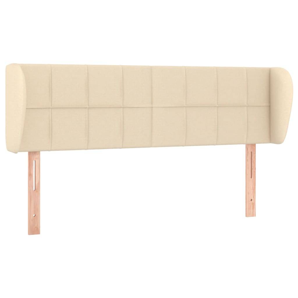 vidaXL Kopfteil mit Ohren Creme 147x23x78/88 cm Stoff