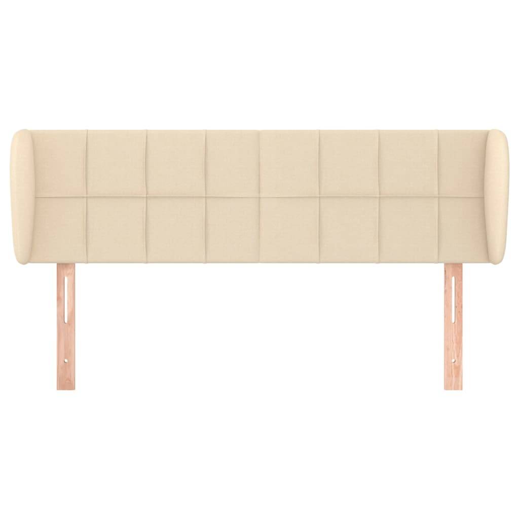 vidaXL Kopfteil mit Ohren Creme 147x23x78/88 cm Stoff