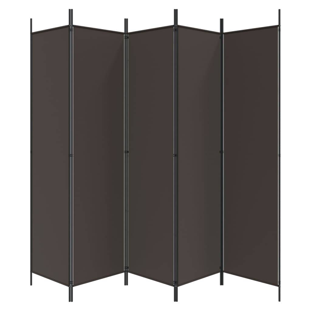 vidaXL 6-tlg. Paravent Braun 300x200 cm Stoff