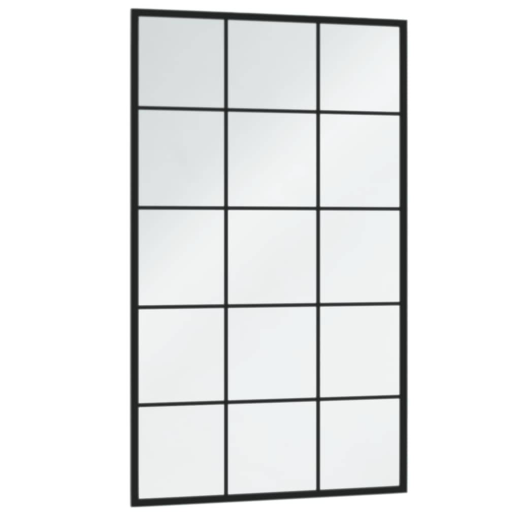 vidaXL Wandspiegel Schwarz 100x60 cm Metall