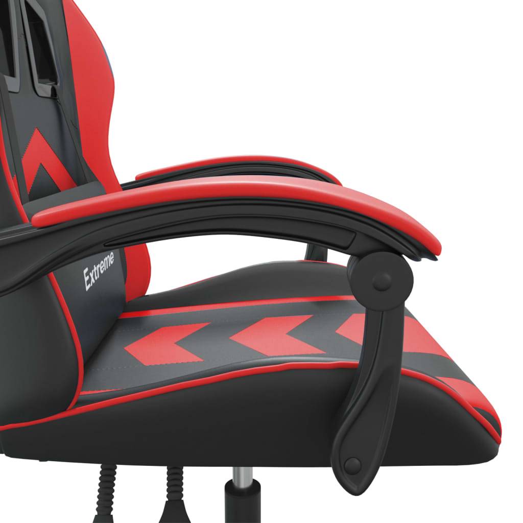 vidaXL Gaming-Stuhl Drehbar Schwarz und Rot Kunstleder
