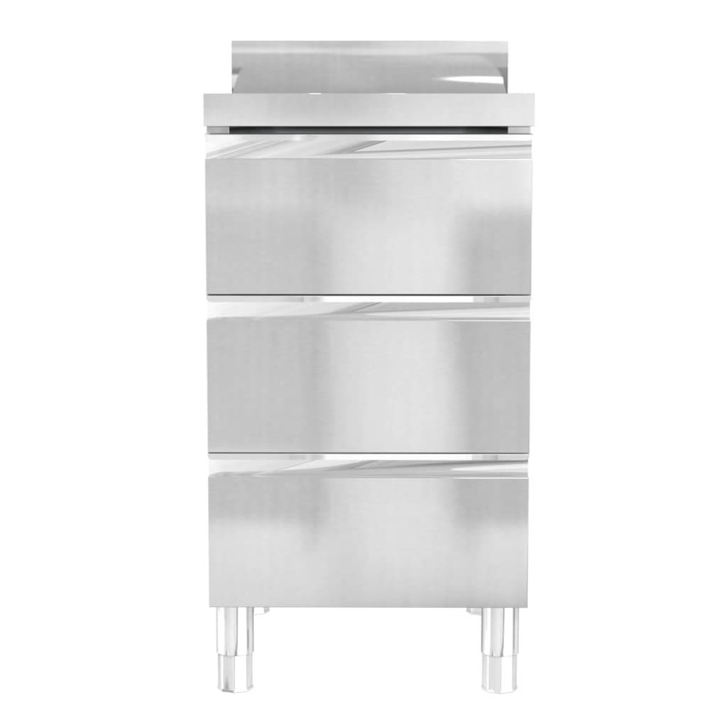 vidaXL Gastro-Küchenschränke 3 Stk. Edelstahl