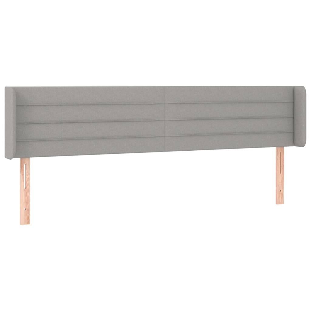 vidaXL LED Kopfteil Hellgrau 183x16x78/88 cm Stoff
