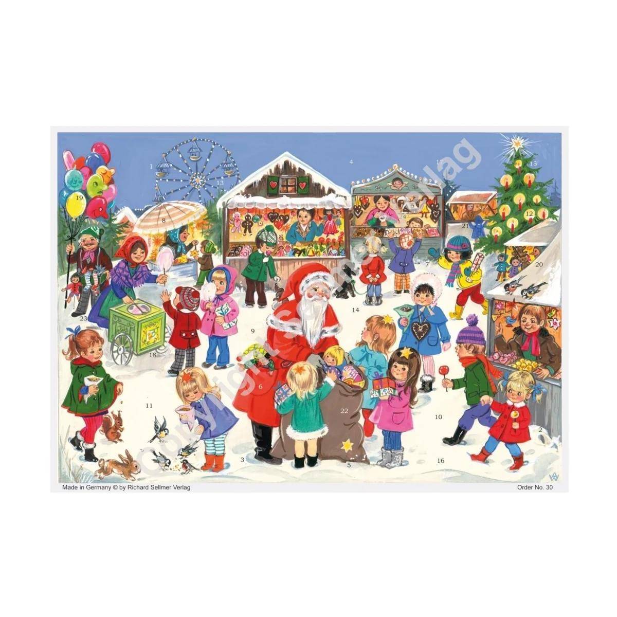 SELLMER-30 - Adventskalender A4 - Weihnachtsmarkt