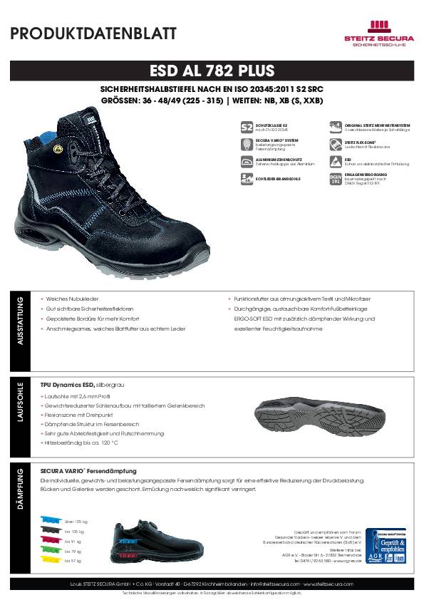 ESD Sicherheitshalbstiefel S2 Steitz Secura ESD AL 782 PLUS XB 40
