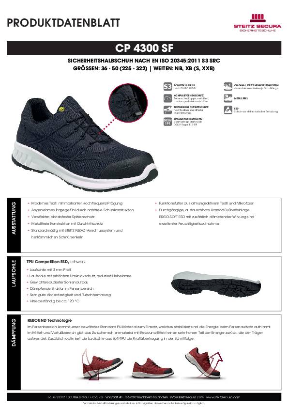 Steitz Sicherheitshalbschuh CP 4300 SF S3 XB Gr. 43