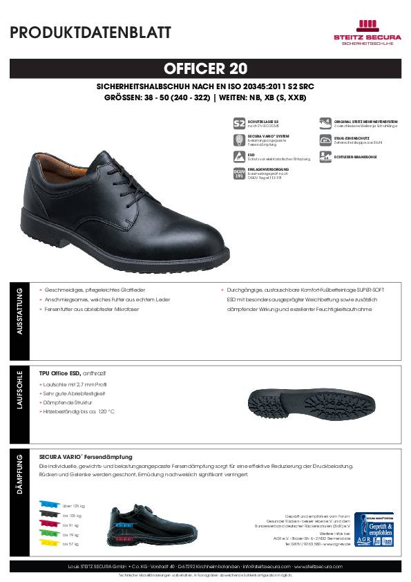 ESD Business-Sicherheitshalbschuh S2 Steitz Secura OFFICER 20 NB 39