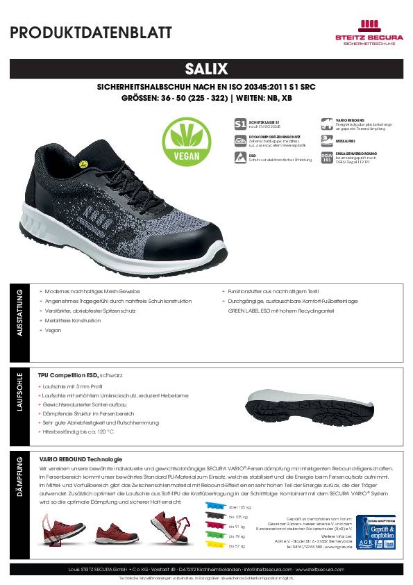 ESD Sicherheitshalbschuh S1 Steitz Secura SALIX NB 42