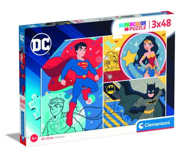 CLEMENTONI Puzzle DC Comics 3x48 Teile