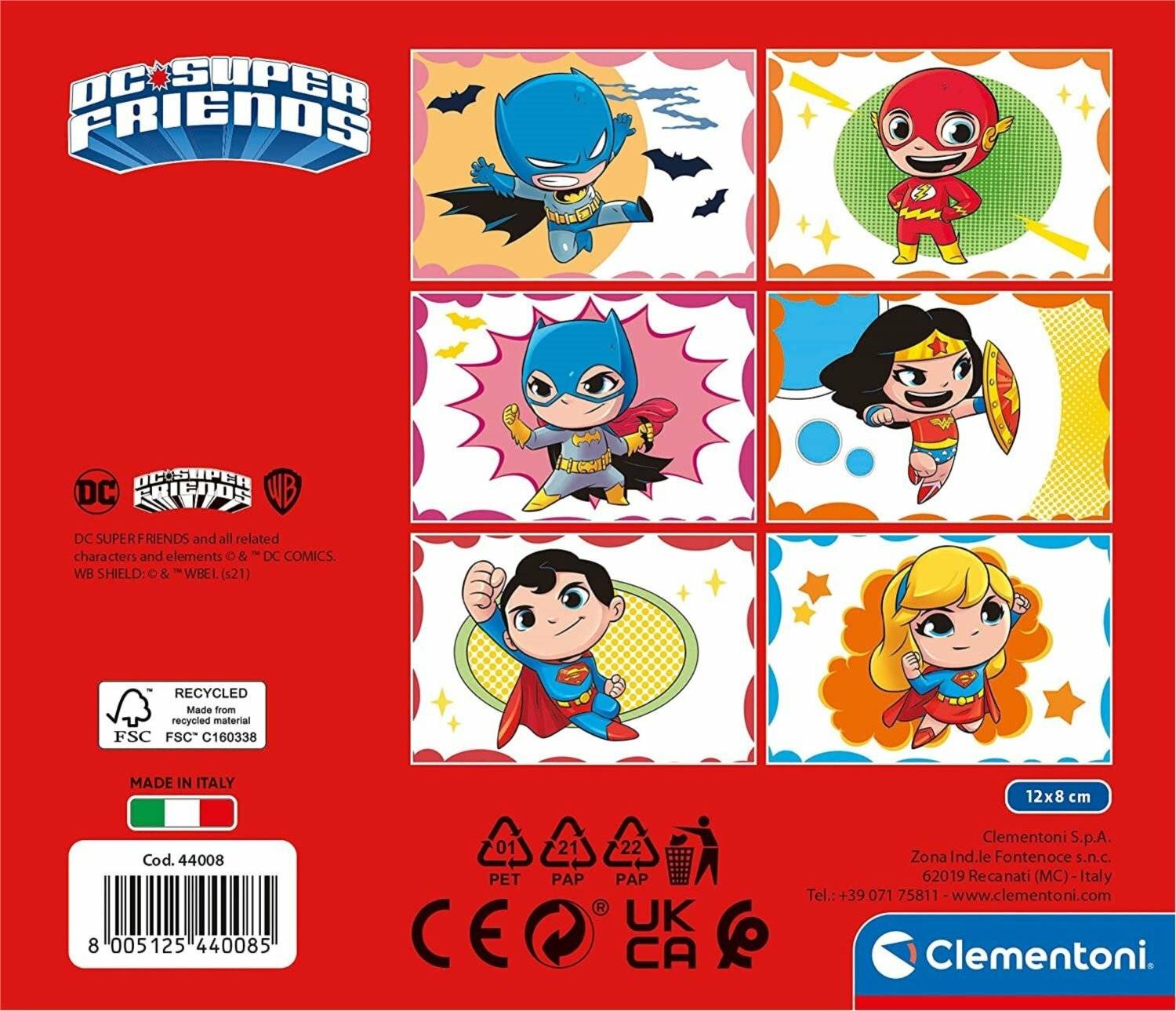 CLEMENTONI Play For Future Superfriends Bildwürfel, 6 Würfel