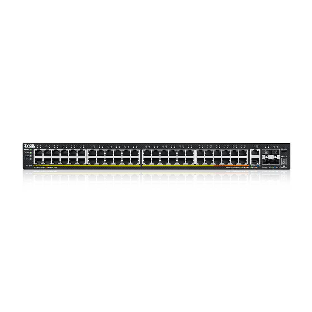 ZyXEL XGS2220 Series XGS2220-54FP - Switch - L3-Zugang, NebulaFLEX Cloud, 960 W - managed - 48 x Gigabit Ethernet + 6 x 10 Gigabit (Uplink)
