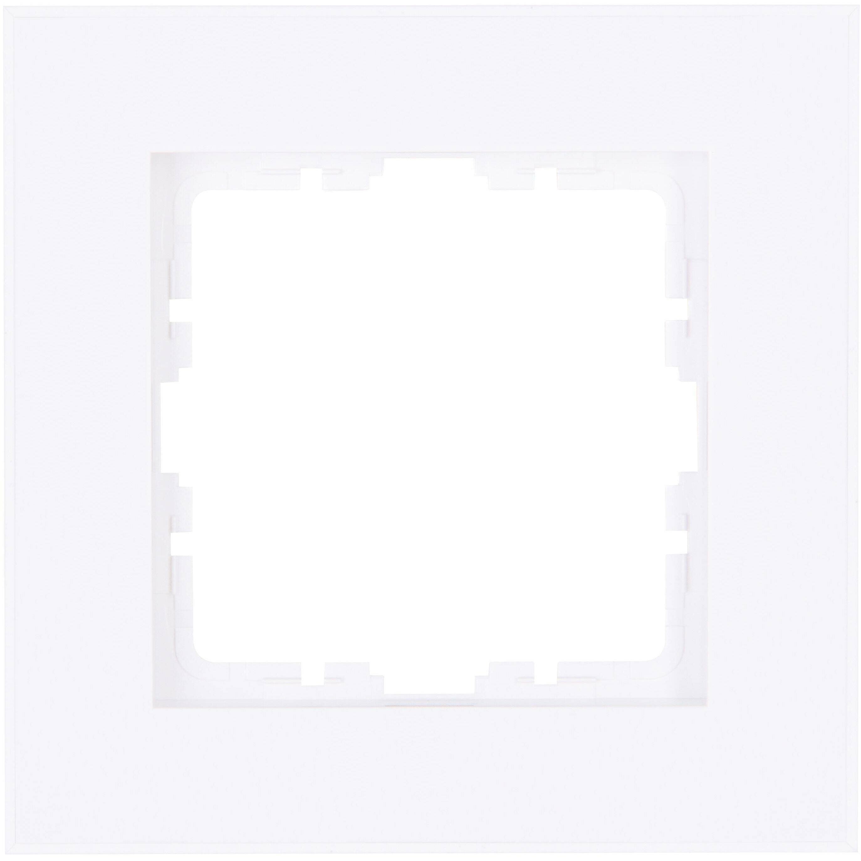 Rahmen aus einfachem weißem Quadrat oder Panel, zentriert auf hellem Hintergrund, ohne sichtbaren Text oder anderen Inhalt.