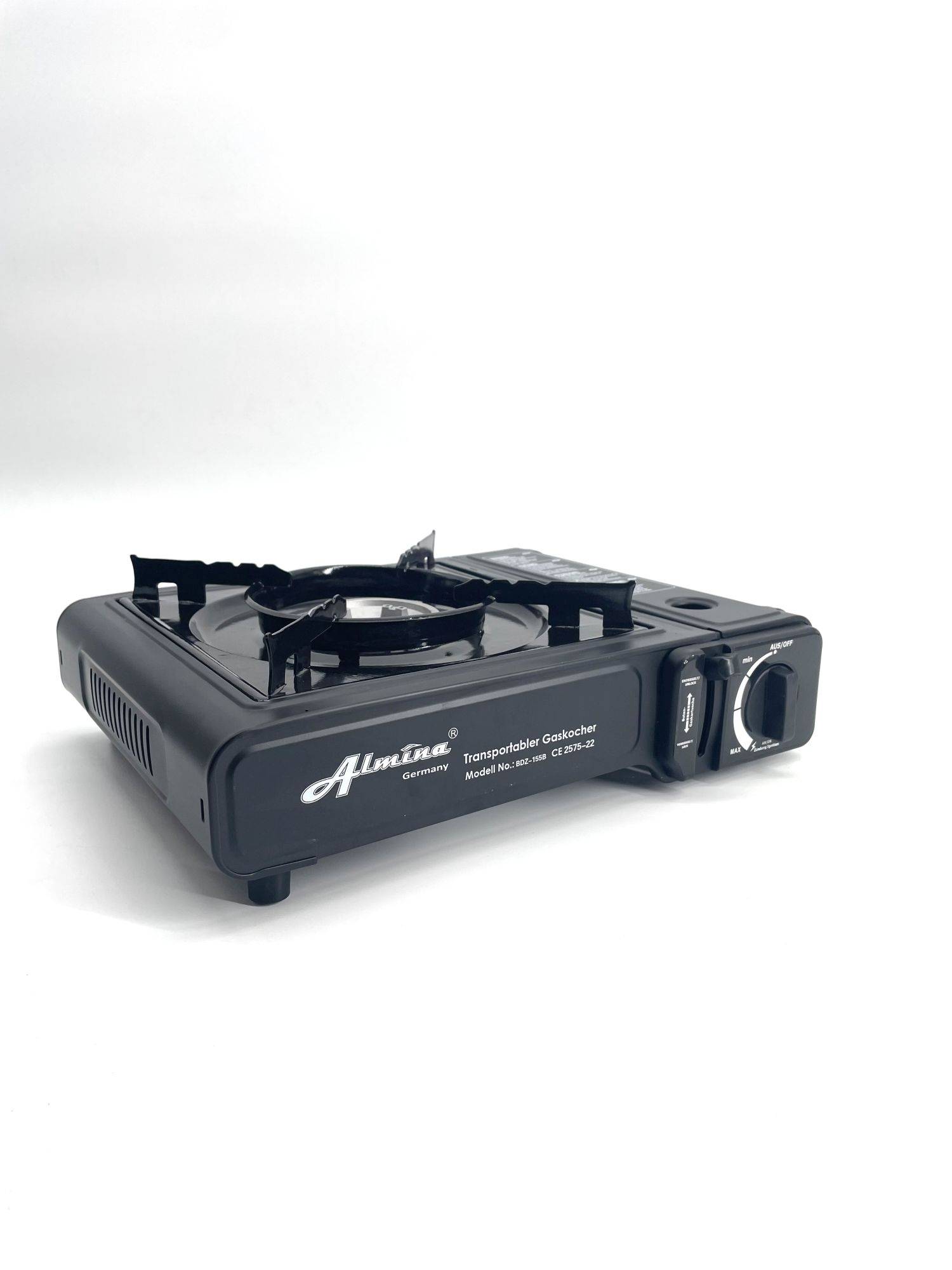 Gaskocher Campingkocher Outdoor 1 Flammig Herd Grillplatte Tischgrill Kochfeld Gasherd Gaskochfeld Schwarz