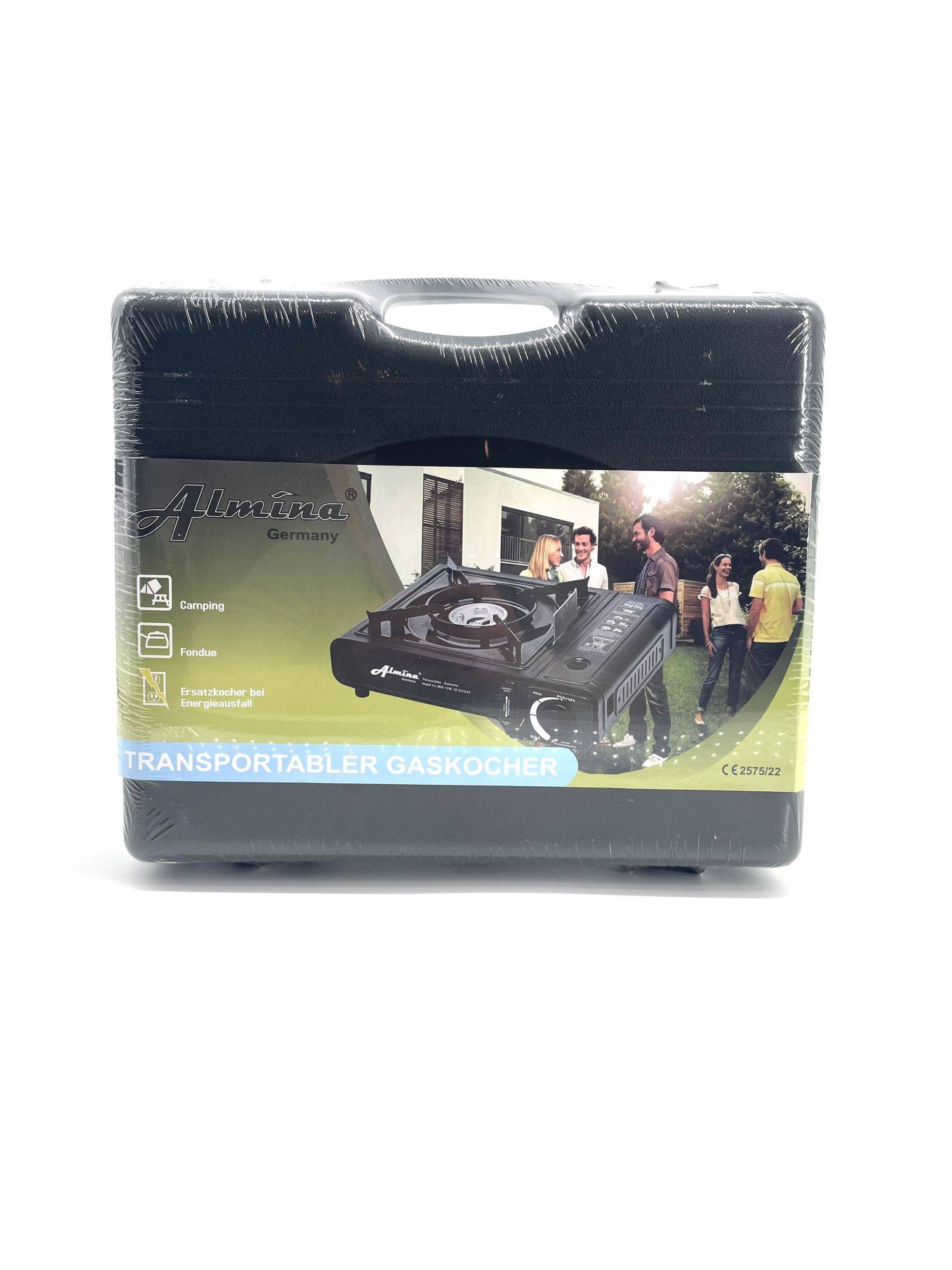 Gaskocher Campingkocher Outdoor 1 Flammig Herd Grillplatte Tischgrill Kochfeld Gasherd Gaskochfeld Schwarz