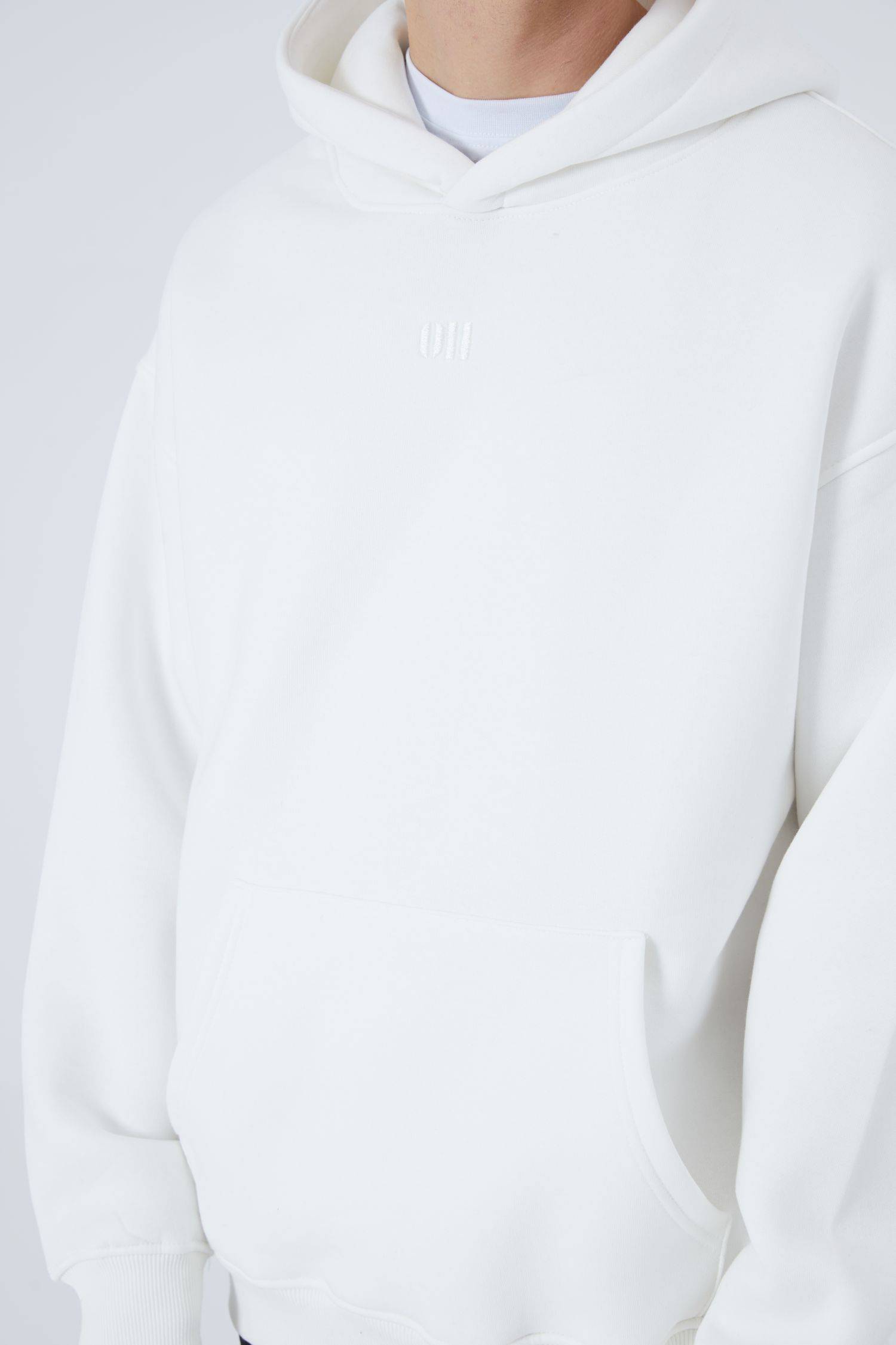 Ossy Homer Oversize Hoodie einfarbig Basic Cotton Premium Herren & Damen Kapuzenpullover Unisex XXL Weiß