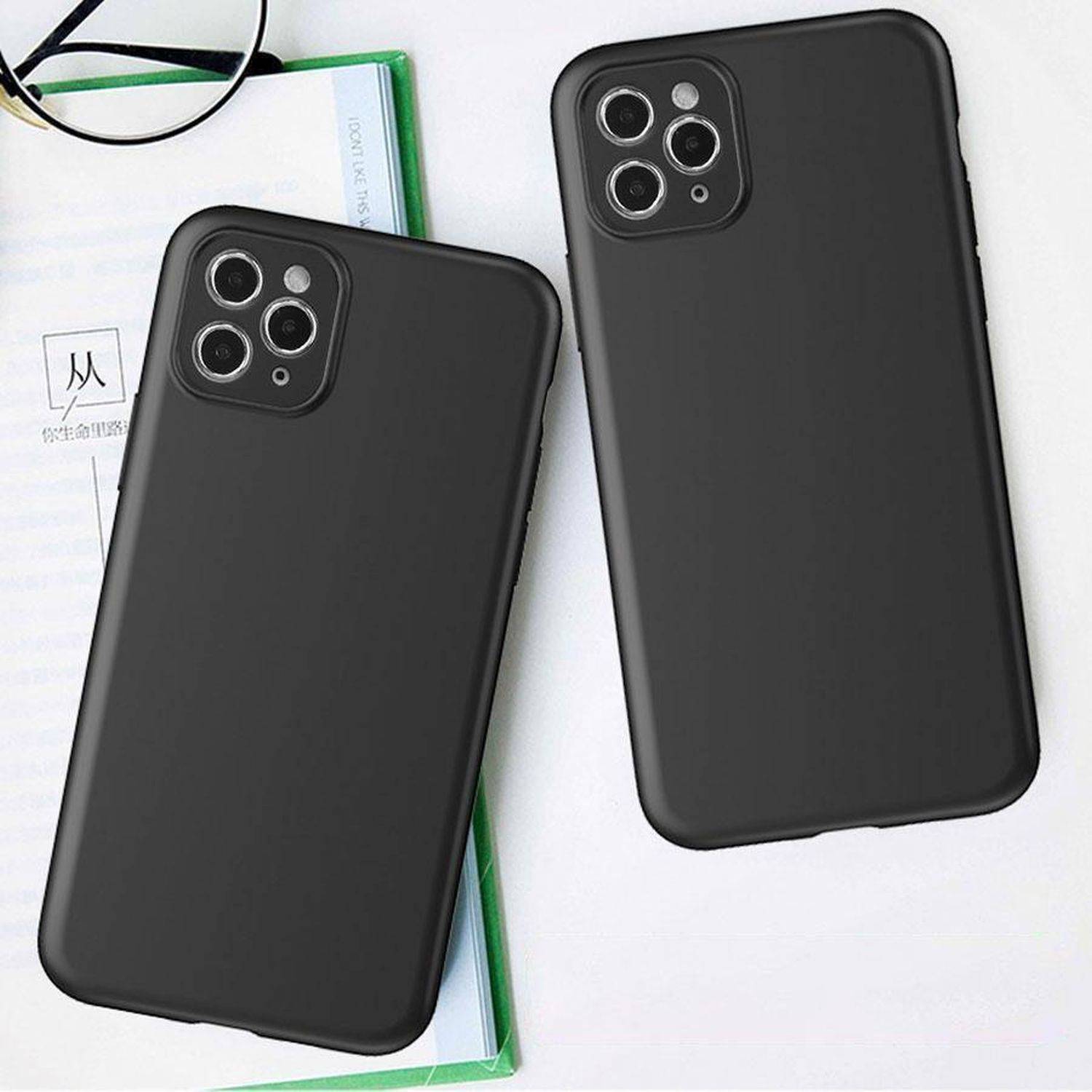 Silikon Hülle Basic kompatibel mit SAMSUNG GALAXY A54 5G Case TPU Soft Handy Cover Schutz Schwarz
