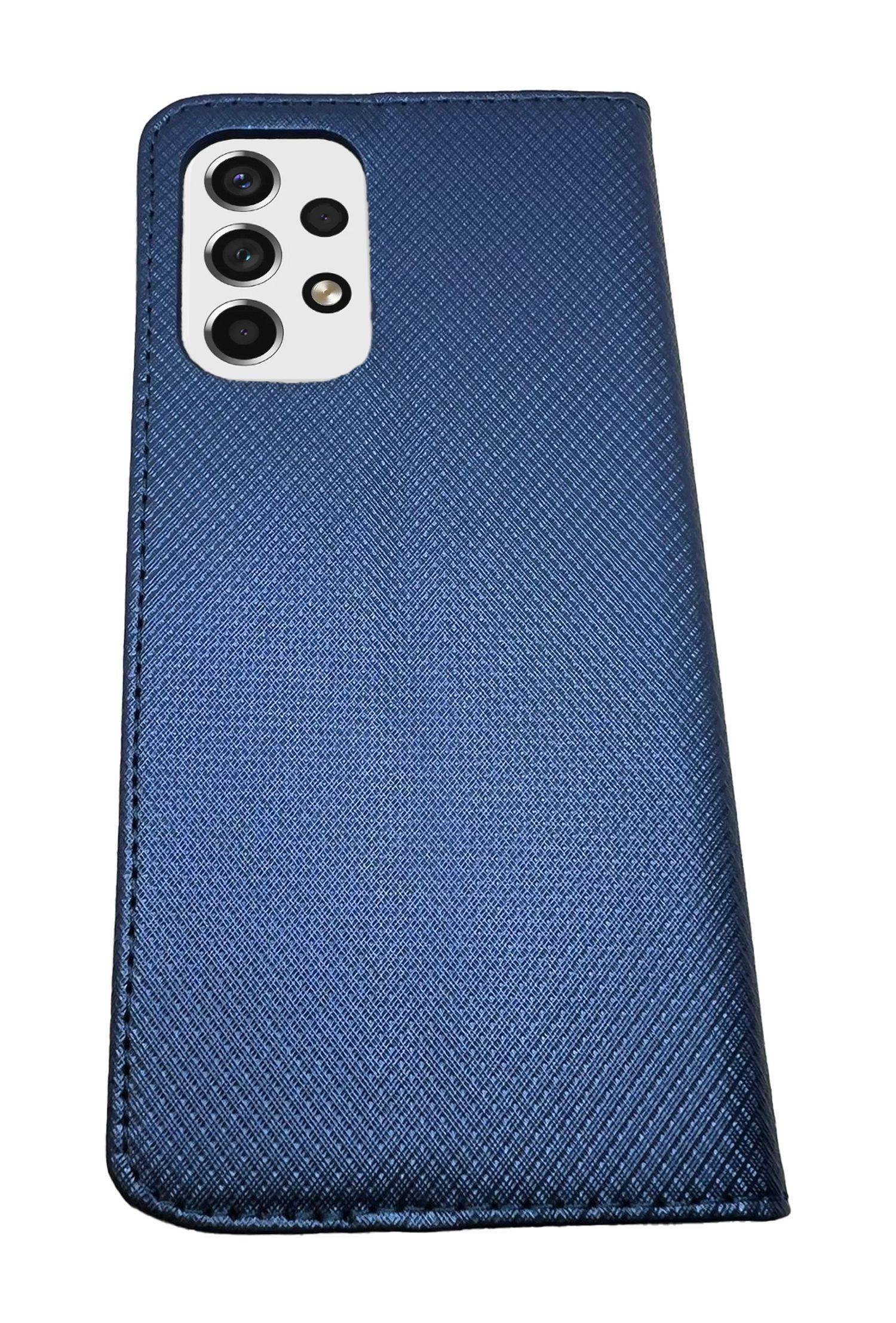 Hülle "Smart" kompatibel mit SAMSUNG GALAXY A54 5G Hülle Brieftasche Schutzhülle mit Standfunktion, Kartenfach Blau