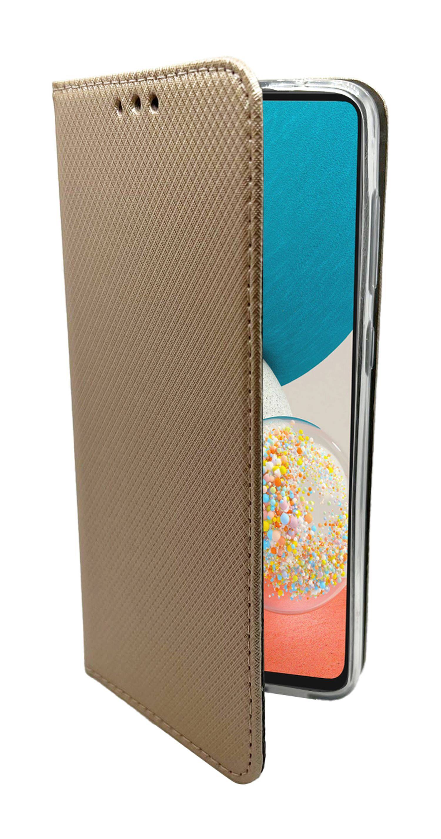 Hülle "Smart" kompatibel mit SAMSUNG GALAXY A54 5G Hülle Brieftasche Schutzhülle mit Standfunktion, Kartenfach Gold