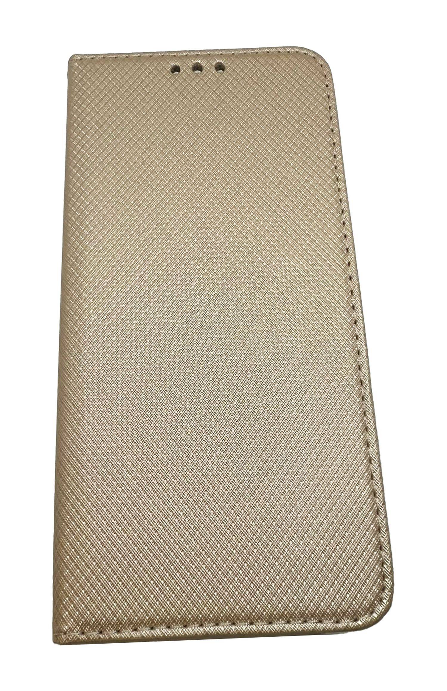 Hülle "Smart" kompatibel mit SAMSUNG GALAXY A54 5G Hülle Brieftasche Schutzhülle mit Standfunktion, Kartenfach Gold
