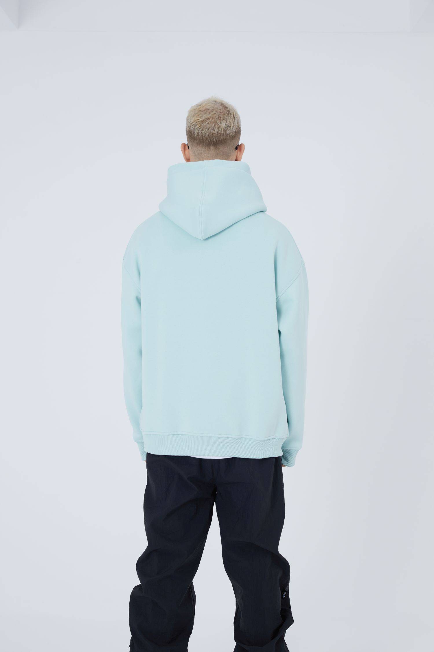 Ossy Homer Oversize Hoodie einfarbig Basic Cotton Premium Herren & Damen Kapuzenpullover Unisex XL Mint