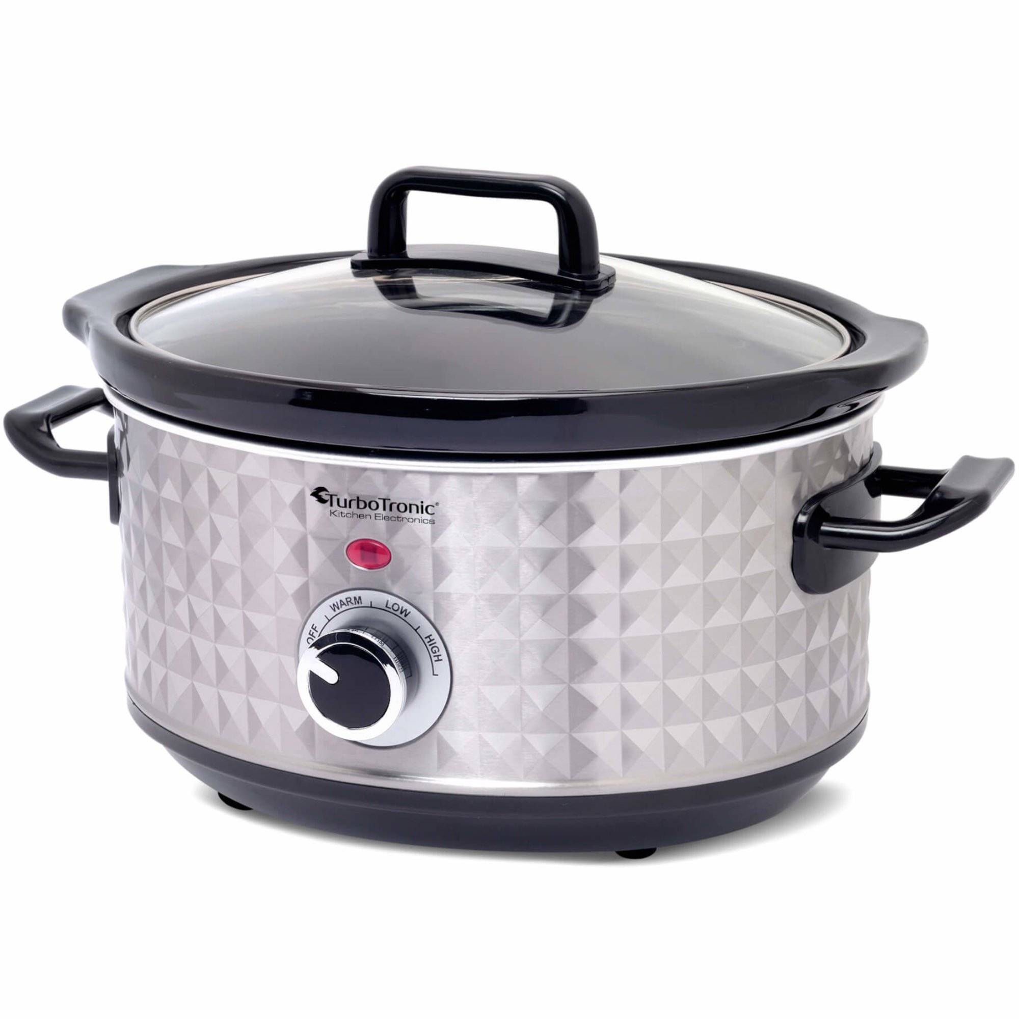 TurboTronic Slowcooker 3,5 Liter Schongarer mit Anbratfunktion & Warmhaltefunktion Langsamkocher Dampfgarer Schmortopf Gartopf Sous Vide Garer