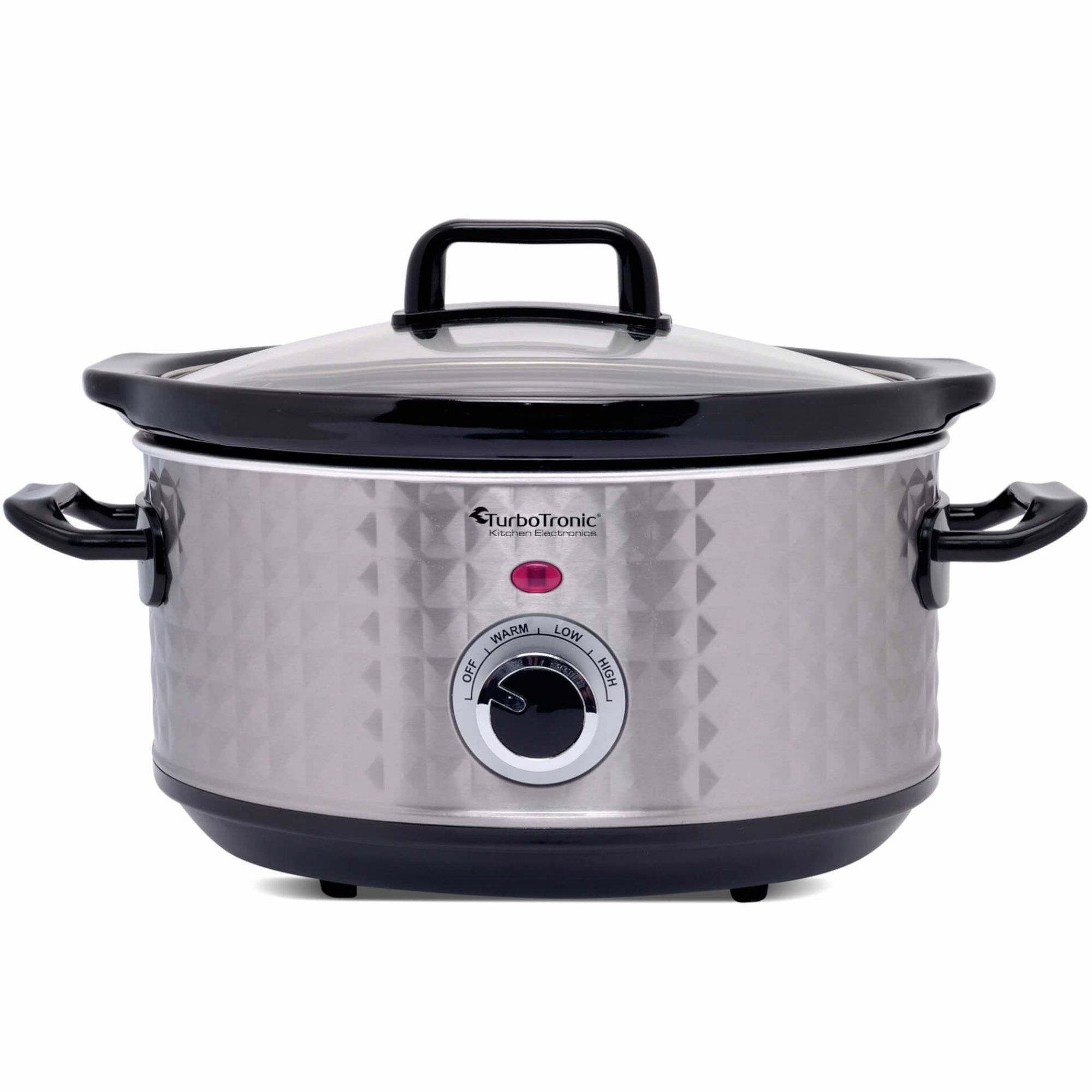 TurboTronic Slowcooker 3,5 Liter Schongarer mit Anbratfunktion & Warmhaltefunktion Langsamkocher Dampfgarer Schmortopf Gartopf Sous Vide Garer