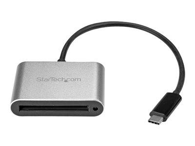 Ein silberner USB-C-Kartenleser mit einem schwarzen Kabel, ausgestattet mit zwei Steckplätzen für SD- und microSD-Karten, verwendet zur Datenübertragung von Geräten.