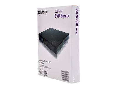 SANDBERG USB Mini DVD Brenner Komponenten Optische Laufwerke Blu-Ray-, CD/DVD- und
