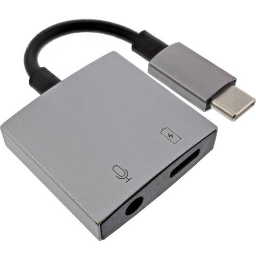 InLine® USB-C Audio Adapter, zu 3,5mm Buchse + PD 30W Adapter / Konverter